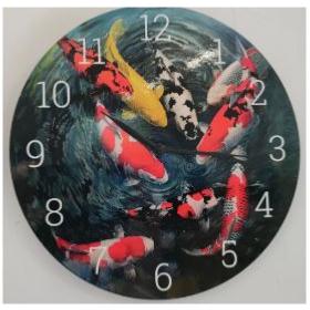 Horloge déco koï 29cm